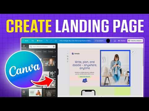 How To Create A Landing Page With Canva FREE | Tutorial for Beginners