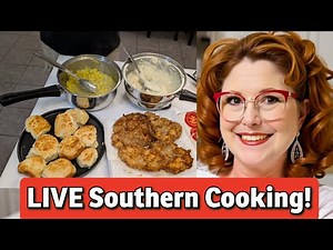 Fried Cubed Steak Supper with Southern Sides - Live Southern Cooking