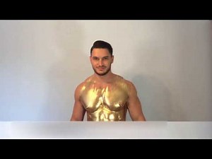 Body Painter & Double World Body Painting Champion Carolyn's Incredible Liquid Gold Body Painting