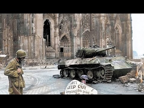 Panther tank vs. Pershing tank - Cologne Cathedral Tank DUEL (6th March '45)