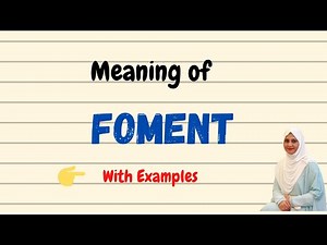 Foment meaning - Daily Vocabulary #shorts