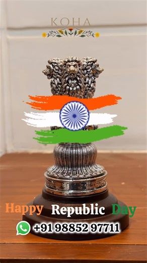 KOHA Making Your Stories Special on Instagram: "A symbol of strength. A mark of pride. 🇮🇳 This Republic Day, we unveil our National Emblem inspired premium silver article, crafted to honor India’s heritage and identity. Perfect for corporate gifting, commemorative collections, and patriotic celebrations. Jai Hind 🇮🇳 📞 Contact us: 99639 78597 / 98852 97711 #republicday #nationalemblem #prideofindia #silvergifting #puresilver"