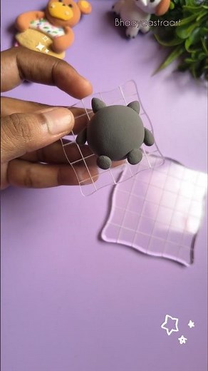 Easy Clay Art For Beginners 🐱| Cute Cat Clay #shorts #clayart #viral #diy #kawaii #craft