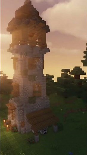 Minecraft: Easy Survival Tower Base [Tutorial] #minecraftbuilding #minecraft #minecraftdaily