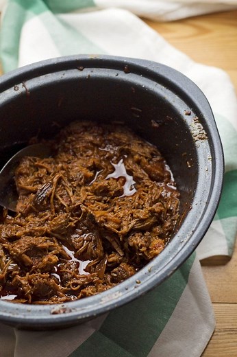 Spicy Slow Cooker Pulled Beef Brisket