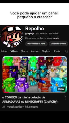 You can strengthen my channel by subscribing!! #minecraft #motivation #shorts