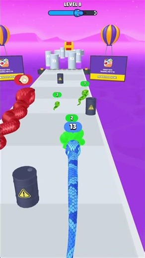 Blue snake 🐍 run 🤣 AQIB 444 1M