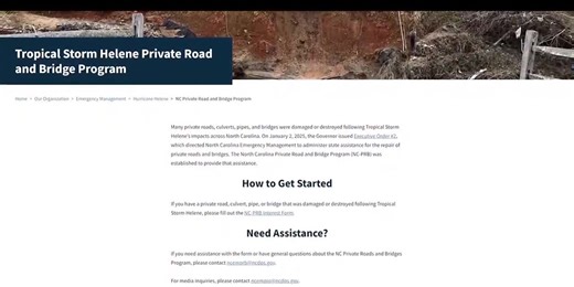 Gov. Stein encourages NC residents to apply for road, bridge repair assistance