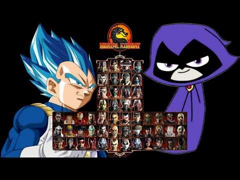 Mortal Kombat 9 - VEGETA & RAVEN MOD - NEW Expert Tag Ladder Gameplay