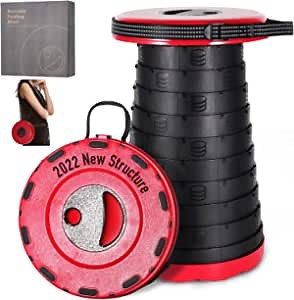Portable Retractable Folding Stool - 2022 Upgraded Collapsible Telescoping Camping Stool for Adults Fishing Garden Hiking Camping BBQ, Max Load 440lbs(Upgrade Red)