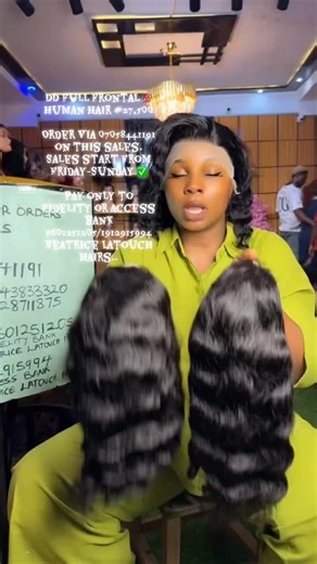 234 reactions · 54 comments | DD Full frontal  human hair #27,500 Order Via 07058441191 on this sales. Sales start from Friday-Sunday ✅ Pay only to Fidelity or Access bank 5601251205/1912915994 Beatrice Latouch hairs.. | Beatricelatouchhair | Facebook
