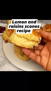 Lemon and raisins scones recipe #sconesandjam #scones #reelsfacebook #baking #yum # | Laina's Baked Creations