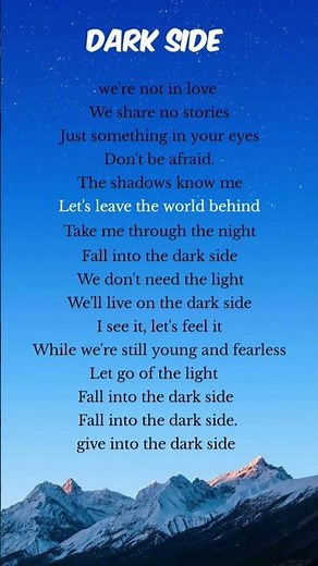 Dark side - Alan Walker (Lyrics) #alanwalker #darkside #song #lyrics #aestheic #song