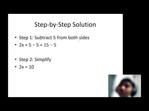 how to solve simple algebraic equations with one variable