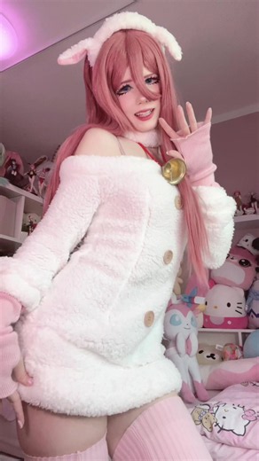 the tail is so cute!!🥹🩷 || #fyp #cosplay #cosplayergirl #cosplaydance #mikunakanocosplay