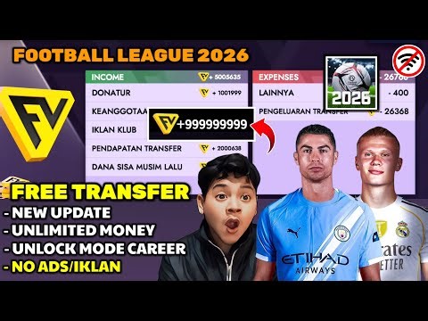 Football League 2026 MOD apk v1.0.79 NEW UPDATE Unlimited Money & Free Transfer (Mod Menu) !!