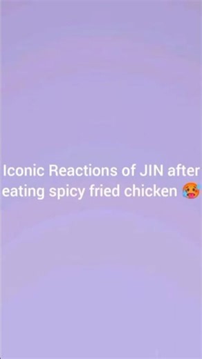 Jin's reaction on spicy fried chicken😂🤣#btsreaction #bts#taehyung#jungkook#jhope#jin#jimin#suga#hope