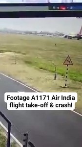 726K views · 1.4K reactions | CCTV footage captured the moment of take-off and crash of Air India AI 171, The incident took place on June 12. #AirIndia #PlaneCrash | Eliza Obando | Facebook