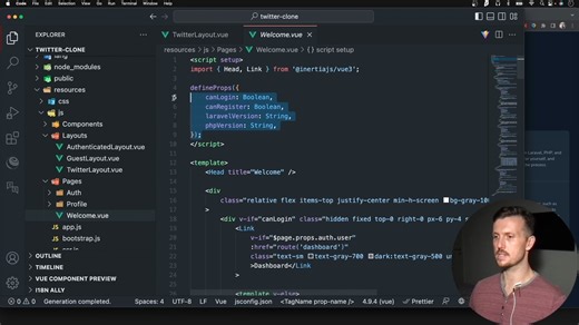 Laravel、Vue JS、Inertia JS、Tailwind CSS 和 JavaScript 构建全栈 Twitter