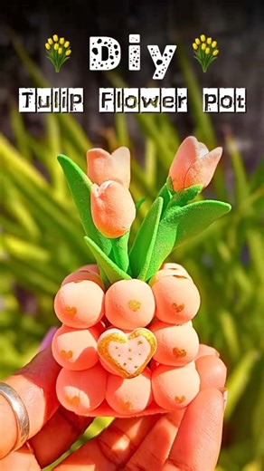 I tried *Most Viral* Diy Tulip Flower Pot 🌷🌷 #shorts #viralshorts #craft