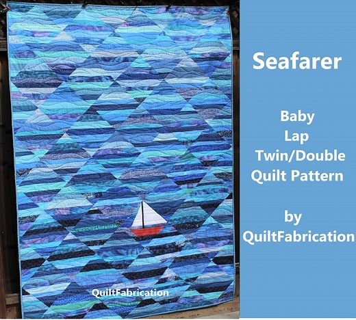 Seafarer Quilt Pattern, Nautical Sailboat, Easy Scrap Quilt Pattern, String Quilt Blocks, Free-form Piecing, Multi Size - Etsy