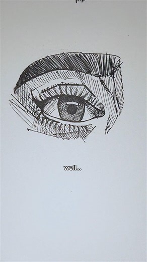 Day 12 | I posted a tutorial, check it out on my channel #eyes #hatching #crosshatching #art #fyp