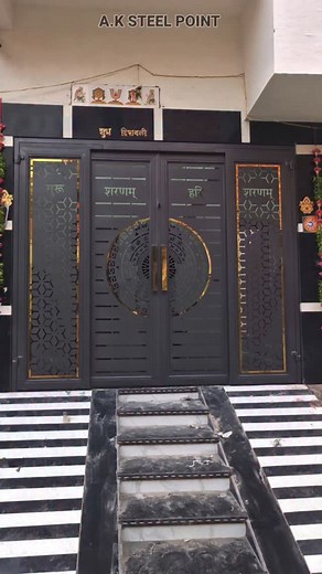 New trending sliding folding gate installation for house #aksteelpoint #slidingandfoldinggate #maingate | Ashif Khan