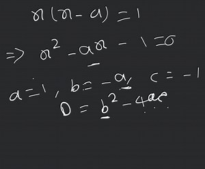 The equation x(x – a) = 1 has two distinct solutionsA. if and o... | Filo