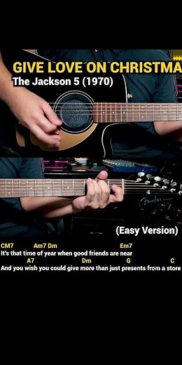 Give Love On Christmas Day - The Jackson 5 (1970) - Easy Guitar Chords Tutorial with Lyrics Part 1