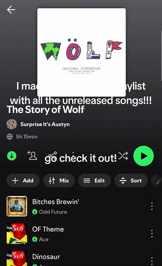 Wolf Trilogy Playlist: Unreleased Songs by Tyler, The Creator