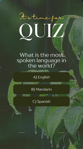 What is the most spoken language in the world? . . #knowledge #quiz #gk #QuizChallenge #reelsfbシ #quizzes | Zenox