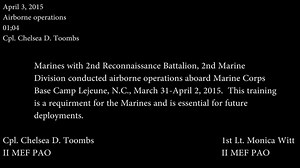 8.7K views · 280 reactions | Marines with 2nd Reconnaissance Battalion, 2nd Marine Division conducted airborne operations aboard Marine Corps Base Camp Lejeune, N.C., recently. This training is a requirement for the Marines and is essential for future deployments. (U.S. Marine Corps video by Cpl. Chelsea D. Toombs/Released) | Camp Lejeune | Facebook