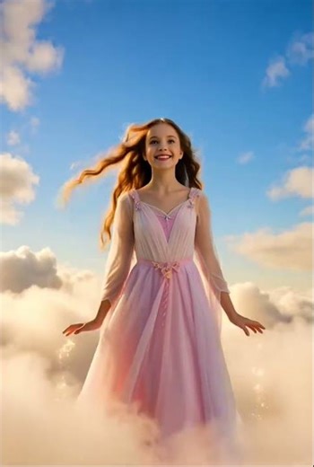 Magical Girl Flying from Earth to Space 🌌 | Cinematic Fantasy AI Video #AIVideo #FantasyGirl