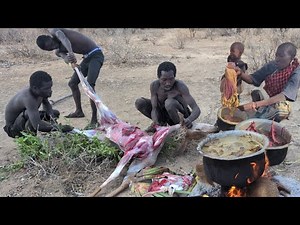 Watch Hadzabe Tribe Big Wild Antelopes Hunt & Cooking || True Bushman Documentary