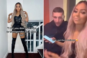 Transgender woman, doesn't tell men she kisses on nights out that she's trans hits back at troll