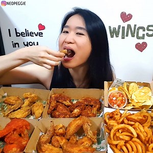 27K views · 939 reactions | Eating Chicken Wings from Wingstop! Got their Atomic Wings, Mango Habanero & Louisiana Rub! What's your favorite flavor form Wingstop? #mukbang #spicy #chicken #chickenwings #wingstop #asmr #eatingasmr #friedchicken #fastfood #mukbangasmr #spicyfood | Peggie Neo | Facebook