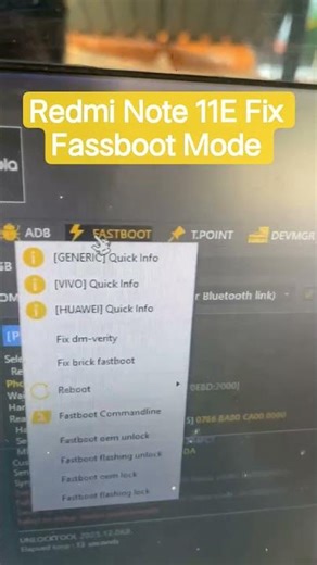 Redmi Note 11E 11R Fix Fastboot Mode