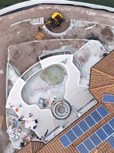 Insane Pool underway. The vision for this backyard is next level. These are the builds that push creativity to the limit and turn a backyard into a backyard resort. #insanepools #lucaslagoons