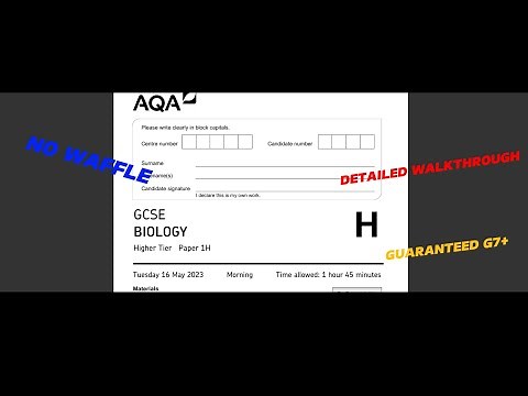 GCSE AQA Biology Paper 1 2023 WALKTHROUGH