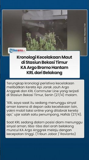 Chronology of the Fatal Accident at East Bekasi Station: Argo Bromo Train Hits Commuter Line from...