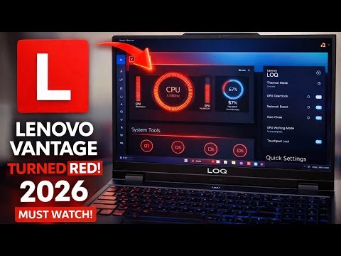 Lenovo Vantage NEW RED Update 2026 🔴 | All Settings Explained | Lenovo LOQ Full Guide 🔥