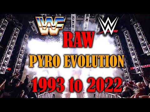 WWF/E Monday Night Raw! Evolution of the Raw Pyro from 1993 to 2022 - NEW
