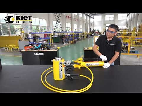 Double Acting Hydraulic Cylinder P-84 Hand Pump Operation Video