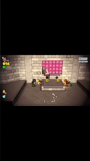 World 2-3 Shadow-Play Alley Green Stars & Stamp - Super Mario 3D World