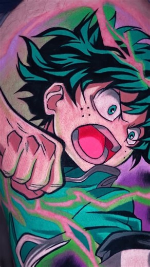 Gabriel Fuerzas / ANIME TATTOOS DENVER🇺🇸 | 💚 D E K U 💚 Just finished this full-color My Hero Academia tattoo featuring Izuku Midoriya (Deku) in action! ⚡️🔥 Every piece I create is... | Instagram