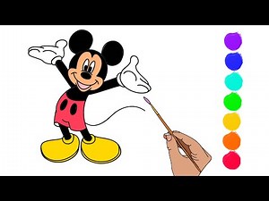 How to Draw and Paint Mickey Mouse | Easy Drawing Tutorial