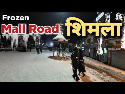 Snowy 🌨️ Mall Road of Shimla | Shimla Snowfall Video | Heavy Snowfall in Shimla #snowfallshimla