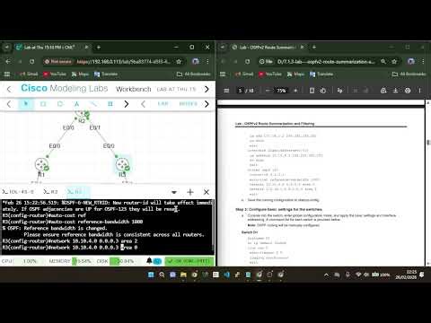 module 7 :lab 7.1.3 ospfv2 route summarization and filtering