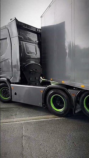 The roar of the Scania V8 engine