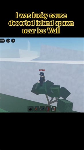 I Was Lucky cause Deserted Island spawned near Ice Wall #roblox #sailandsink